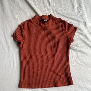 Rust plain crop top